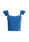 CELESTIA FLUTTER SLV CROP TOP-ALICE + OLIVIA