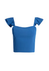 CELESTIA FLUTTER SLV CROP TOP-ALICE + OLIVIA
