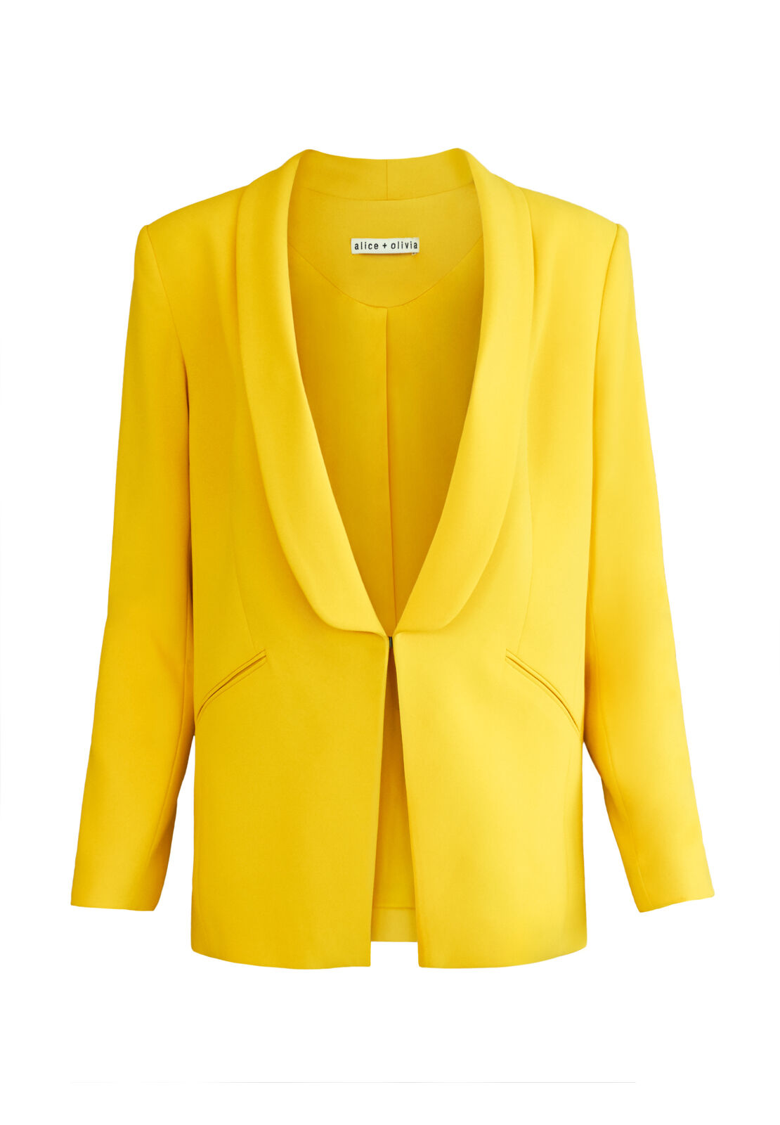 SKYE STRONG SHOULDER BLAZER-GOLDEN ROD-ALICE + OLIVIA