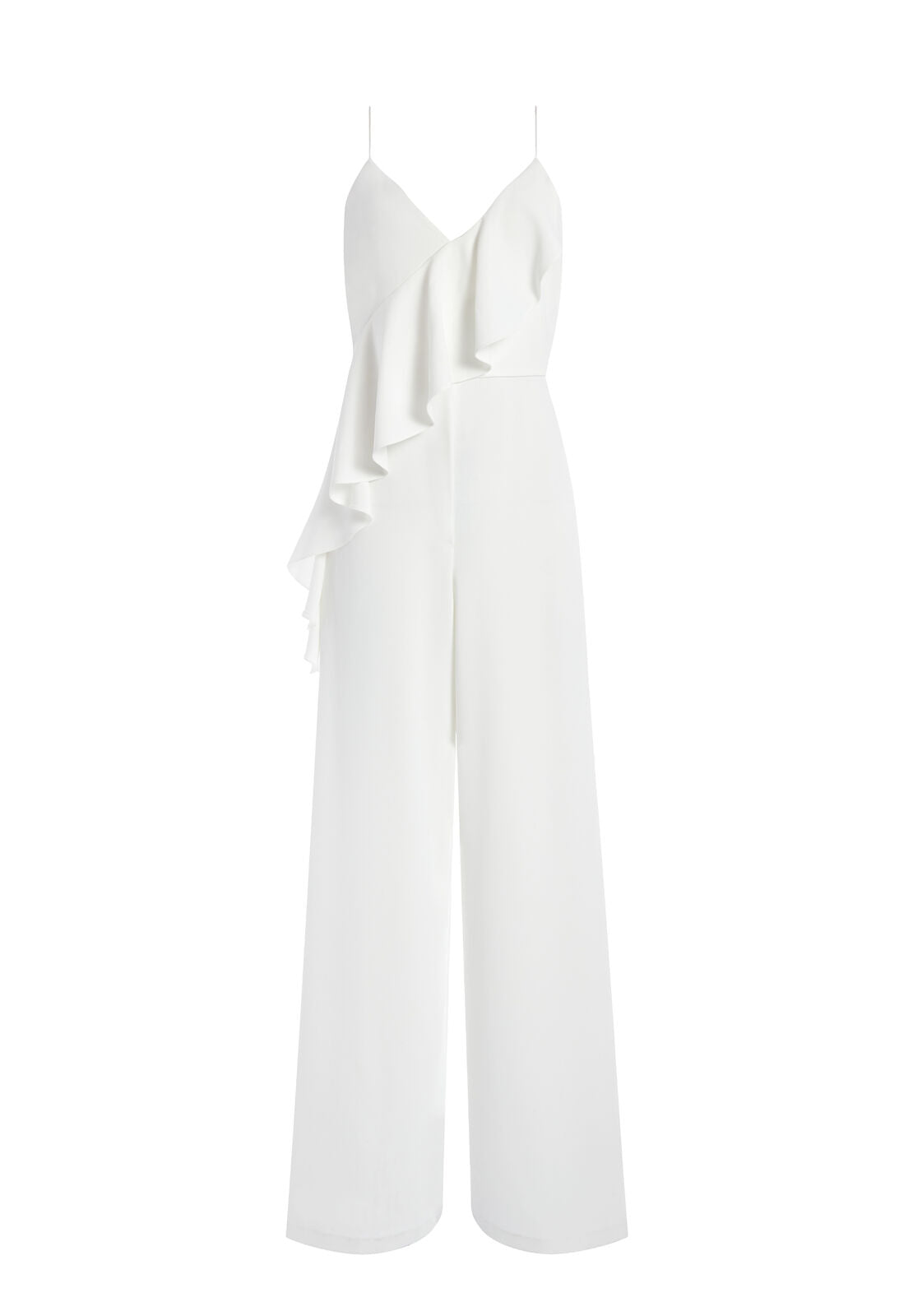 KEEVA CROSS RUFFLE JUMPSUIT-ALICE + OLIVIA