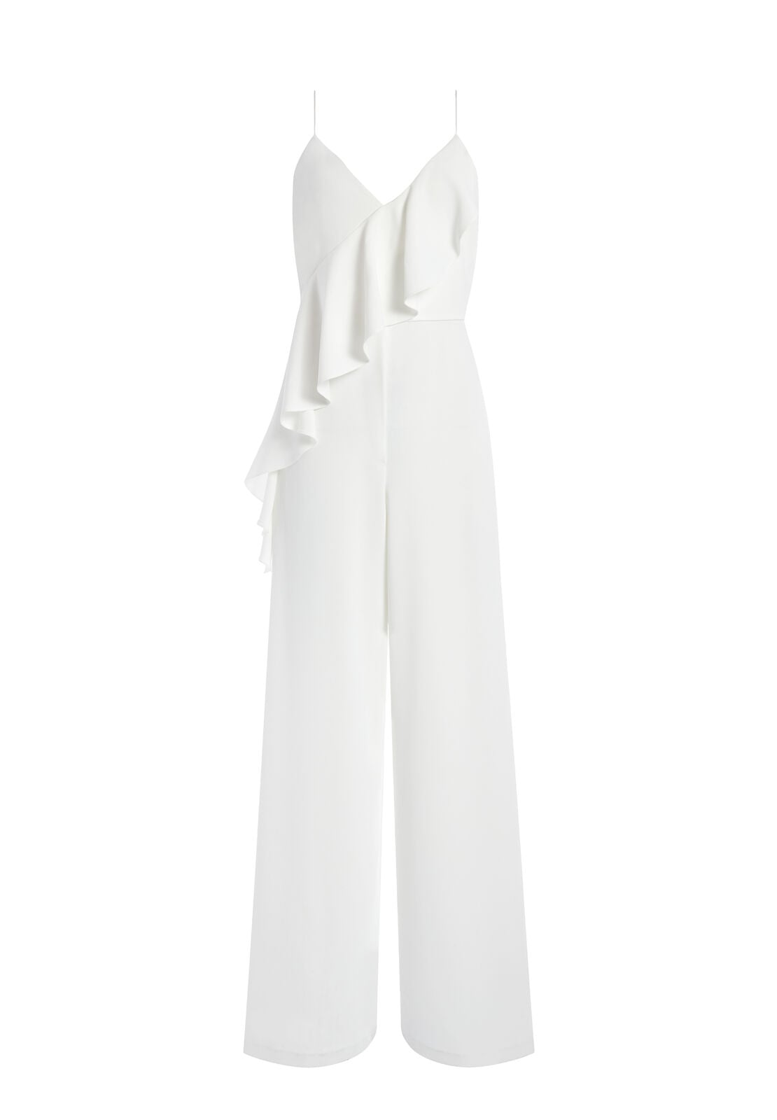 KEEVA CROSS RUFFLE JUMPSUIT-ALICE + OLIVIA