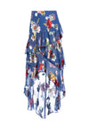 MARIEL RUFFLE FLORAL SKIRT-COLORFUL BOUQUET RIVIERA-ALICE + OLIVIA