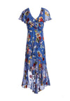 ELECTRA FLORAL MIDI DRESS-COLORFUL BOUQUET RIVIERA-ALICE + OLIVIA