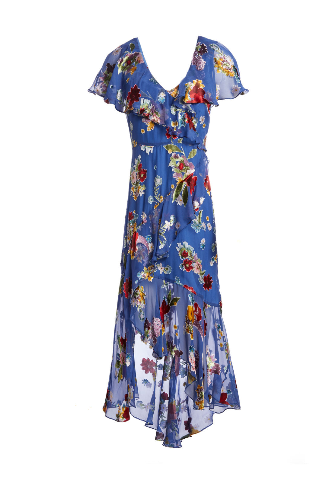 ELECTRA FLORAL MIDI DRESS-COLORFUL BOUQUET RIVIERA-ALICE + OLIVIA