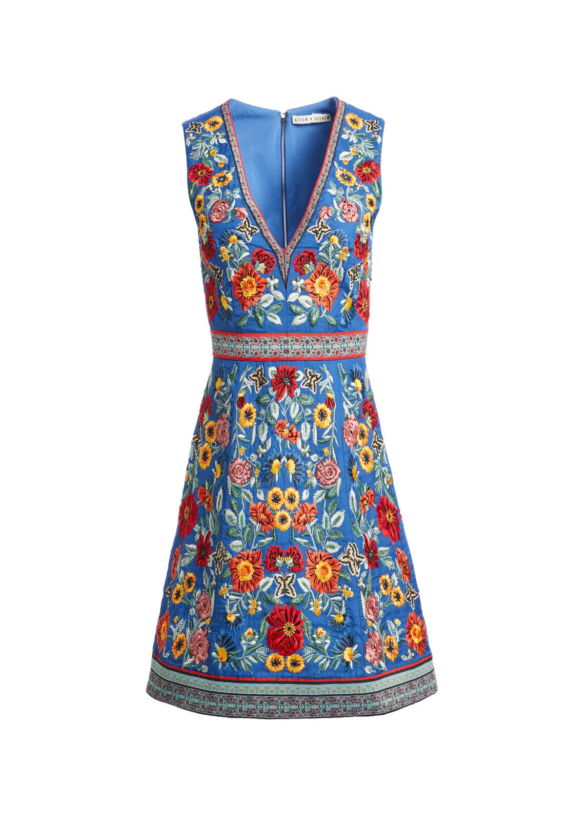 PATTY EMBROIDERED MINI DRESS-RIVIERA MULTI-ALICE + OLIVIA