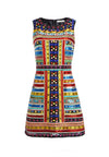 MALIN EMBROIDERED MINI DRESS-BLACK/MULTI-ALICE + OLIVIA