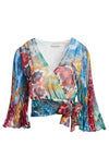 BRAY TIE DYE WRAP TOP-TIE DYE KALEIDOSCOPE-ALICE + OLIVIA