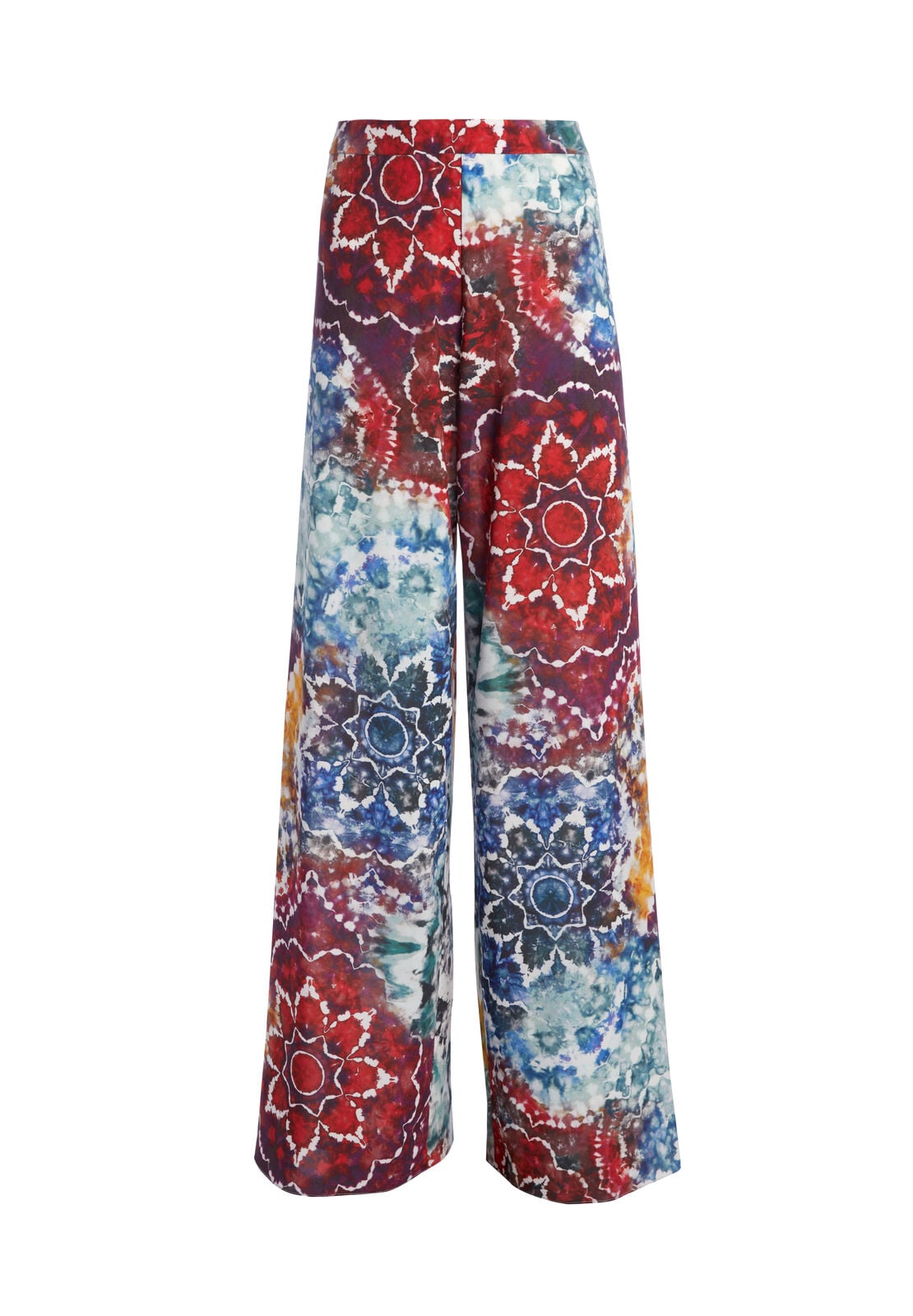 ATHENA CLEAN WIDE LEG PANT-FLORAL PALM CORAL-ALICE + OLIVIA