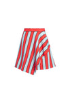 NICKY ASYMMETRICAL MINI SKIRT-PINSTRIPE CHERRY-ALICE + OLIVIA