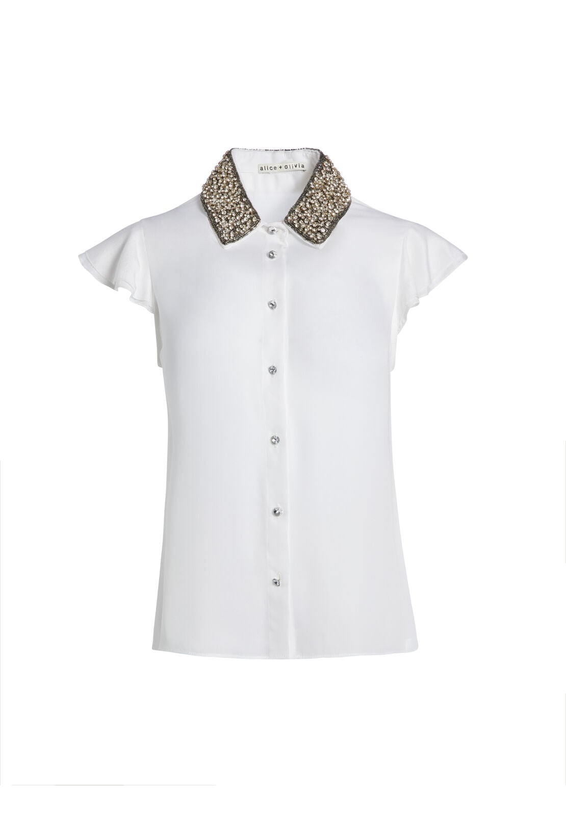WILLA CRYSTAL PLACKET TOP