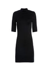 INKA STRONG SHOULDER MINI DRESS-Black-ALICE + OLIVIA