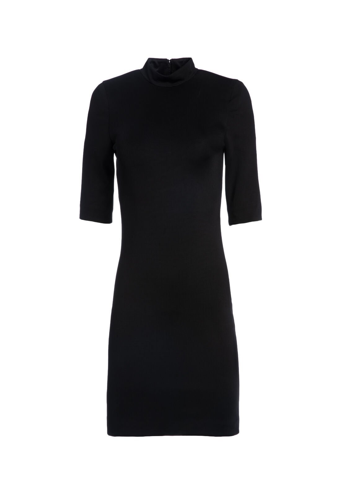 INKA STRONG SHOULDER MINI DRESS-Black-ALICE + OLIVIA