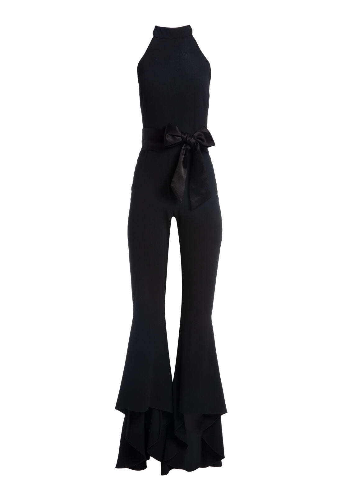 CARMEL FLARE JUMPSUIT-Black-ALICE + OLIVIA