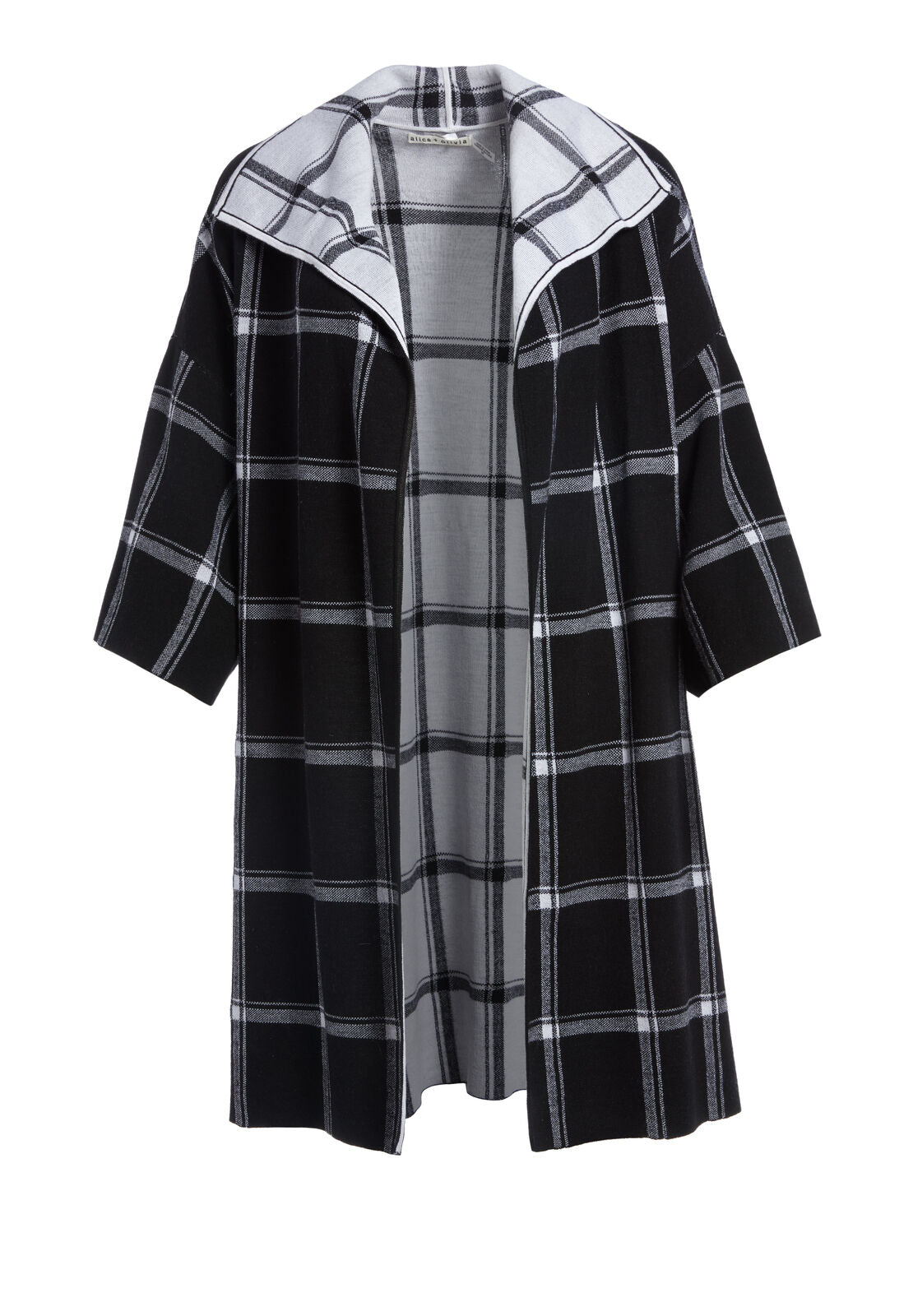 ESTER REVERSIBLE PLAID COAT-ALICE + OLIVIA