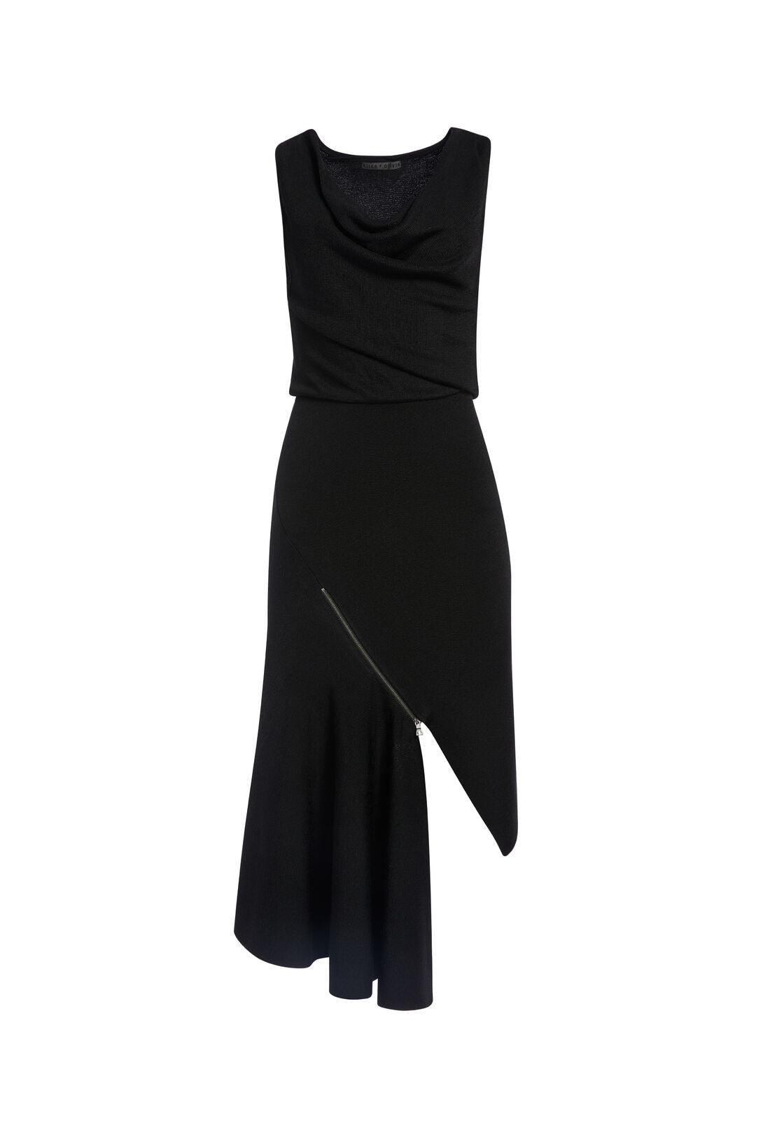 HOLLIS COWL NECK MIDI DRESS-Black-ALICE + OLIVIA