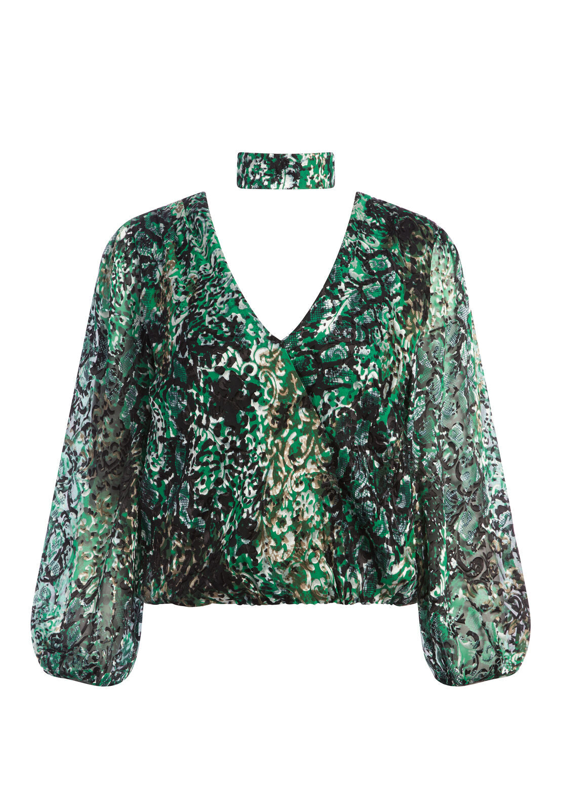 LUBA ANIMAL PRINT CROP TOP-ALICE + OLIVIA