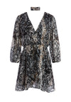 RITA MOCK NECK MINI DRESS-BLACK MULTI-ALICE + OLIVIA