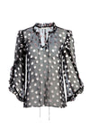 JULIUS POLKA DOT BLOUSE-POLKA DOT BLACK/SOFT WHITE-ALICE + OLIVIA