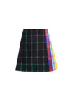 SEMIRA PLEATED PLAID MINI SKIRT-MD PLAID BLK/EMERALD/COMBO-ALICE + OLIVIA