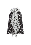 LIANA POLKA DOT NECK TOP-POLKA DOT BLK/SOFT WHITE COMBO-ALICE + OLIVIA