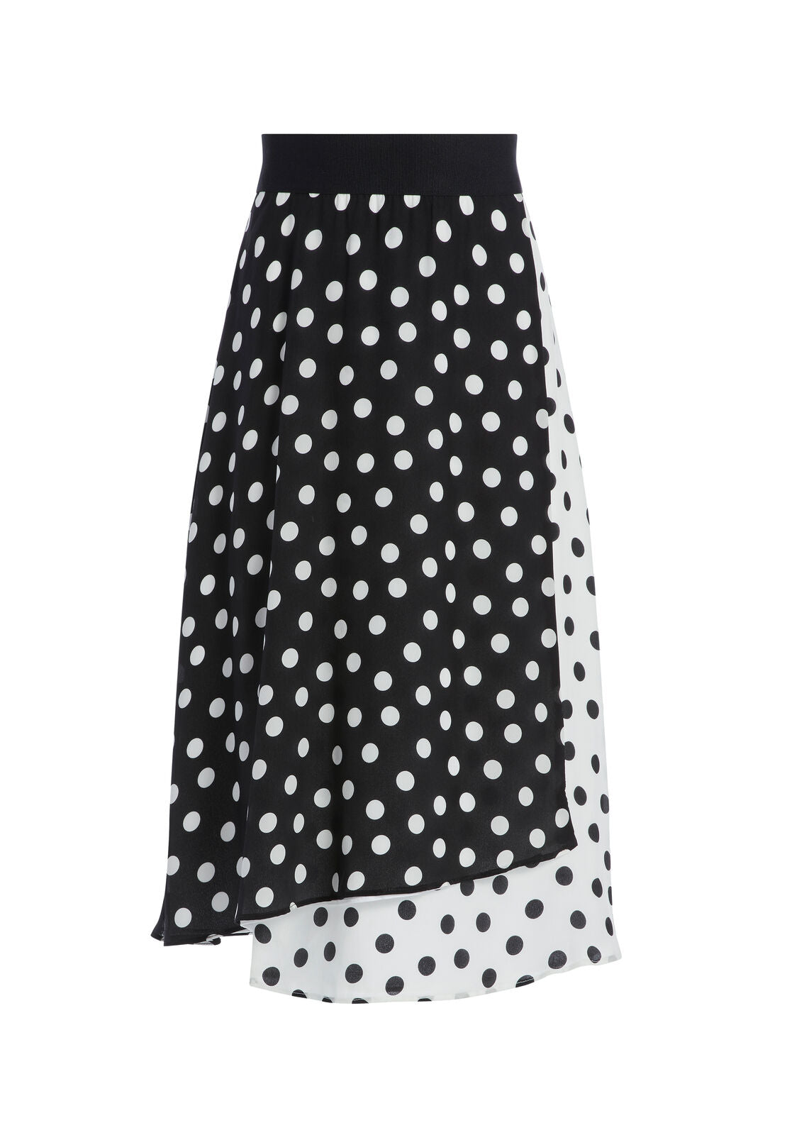 NANETTE POLKA DOT MIDI SKIRT-POLKA DOT BLACK/SOFT WHITE-ALICE + OLIVIA