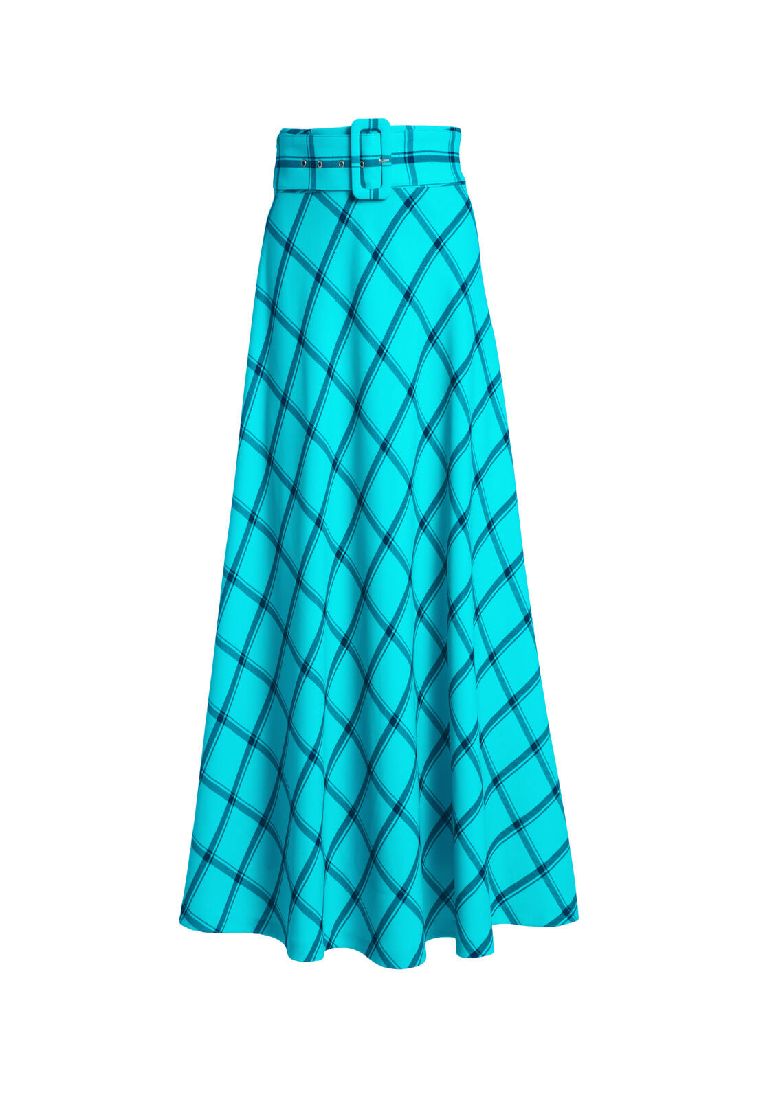 PARCELL PLAID MIDI SKIRT-MD PLAID BLUEBIRD/BLACK-ALICE + OLIVIA