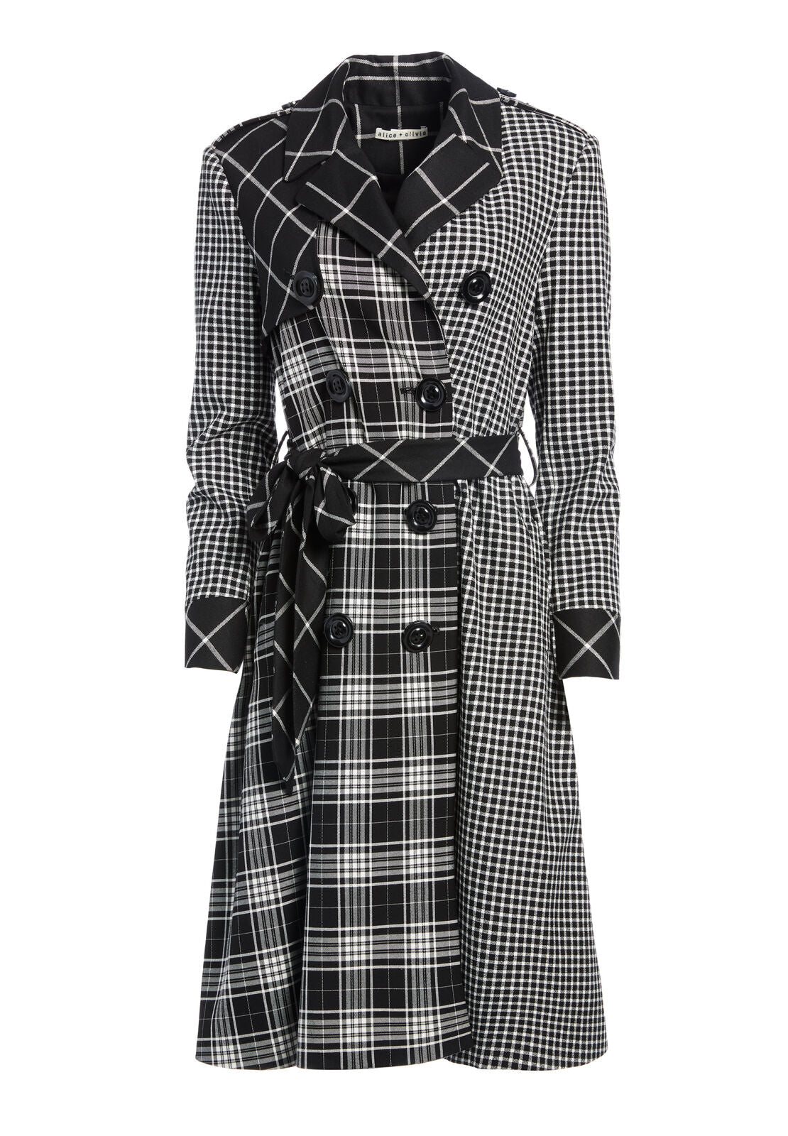 TIMPSON PLAID TRENCH COAT-ALICE + OLIVIA