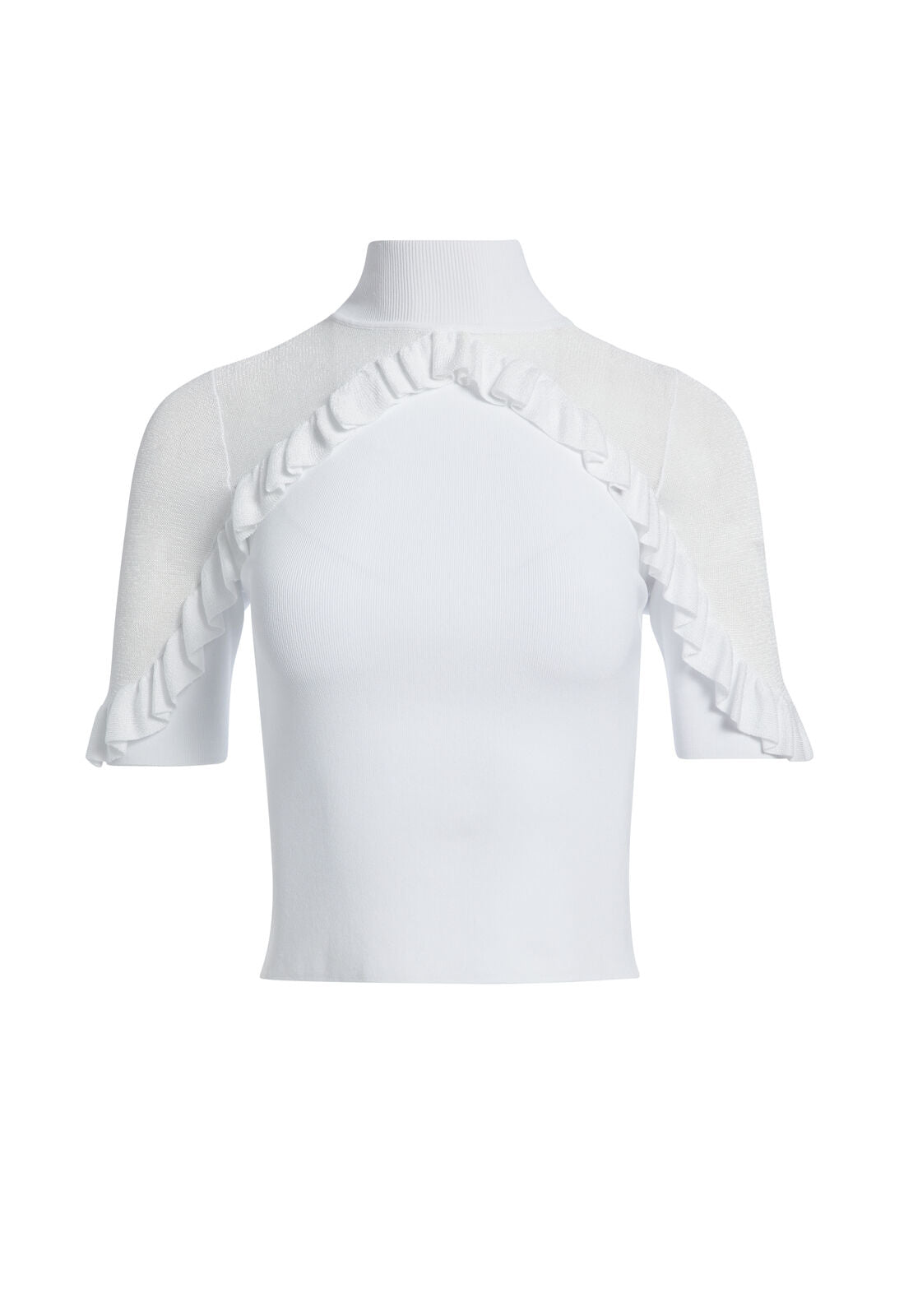 CHIARA RUFFLE PULLOVER-White-ALICE + OLIVIA