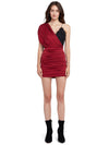 BIANCA LACE FITTED MINI DRESS-BORDEAUX/BLACK-ALICE + OLIVIA