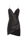 ASHANTI LEATHER COMBO MINI DRESS-Black-ALICE + OLIVIA