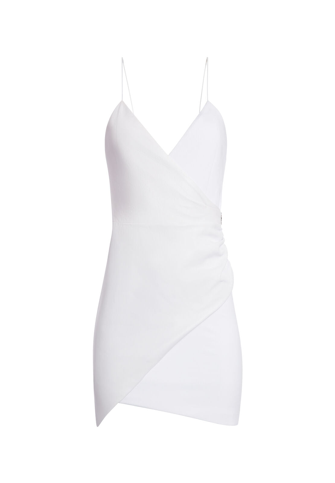 ASHANTI LEATHER COMBO MINI DRESS-Black-ALICE + OLIVIA