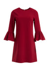 COLEY CREW NECK ALINE DRESS-BORDEAUX-ALICE + OLIVIA