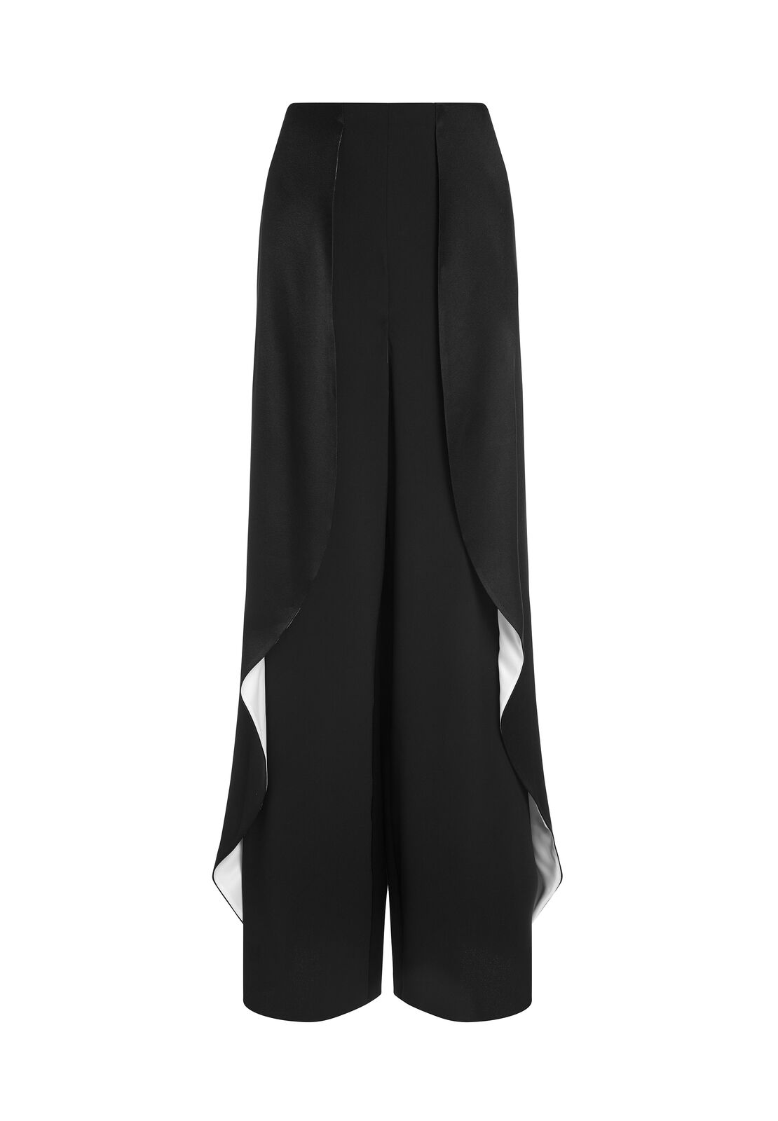LAIA WIDE LEG RUFFLE PANT-BLACK/WHITE-ALICE + OLIVIA