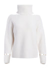 LARA COLD SHOULDER PEARL PULLOVER-White-ALICE + OLIVIA