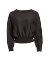 MAIRE SHIMMER CROPPED PULLOVER-Black-ALICE + OLIVIA