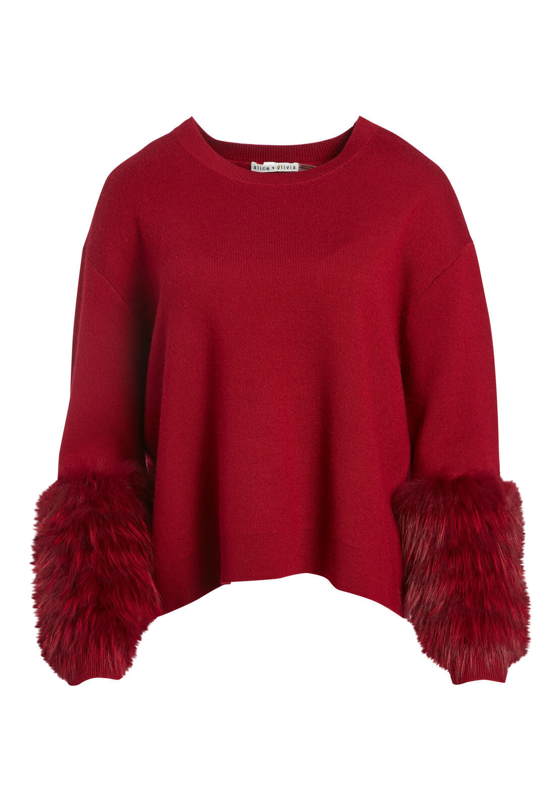 SHIELA ROUND NECK PULLOVER-BORDEAUX-ALICE + OLIVIA