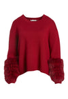 SHIELA ROUND NECK PULLOVER-BORDEAUX-ALICE + OLIVIA
