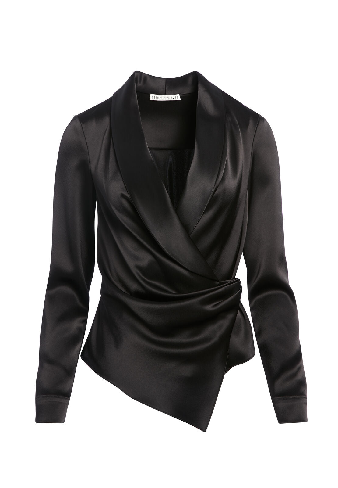 AURORA MOCK WRAP TOP-Black-ALICE + OLIVIA