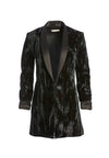 LOLA FITTED VELVET BLAZER-Black-ALICE + OLIVIA