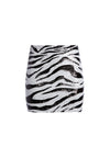 RAMOS ZEBRA SEQUIN MINI SKIRT-LG TIGER SFT WHITE/BLACK-ALICE + OLIVIA
