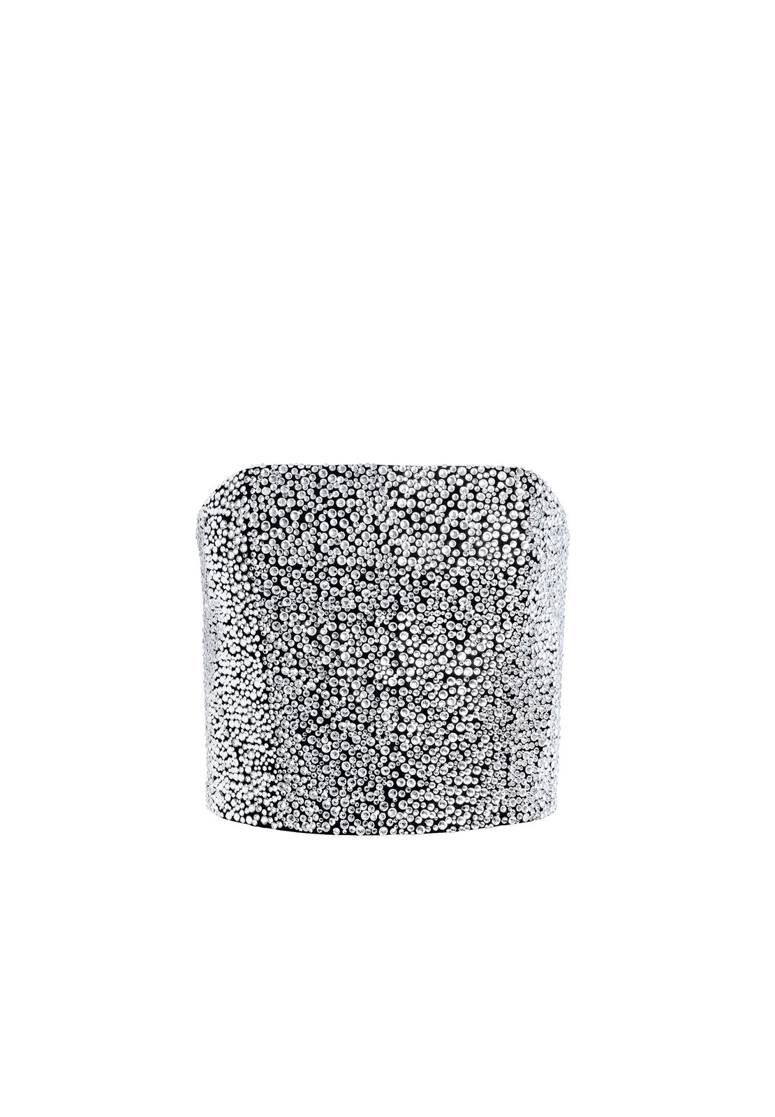 SARAPHINA CRYSTAL CROPPED BUSTIER-BLACK/CRYSTAL-ALICE + OLIVIA