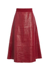 SOSIE CROC LEATHER MIDI SKIRT-ALICE + OLIVIA