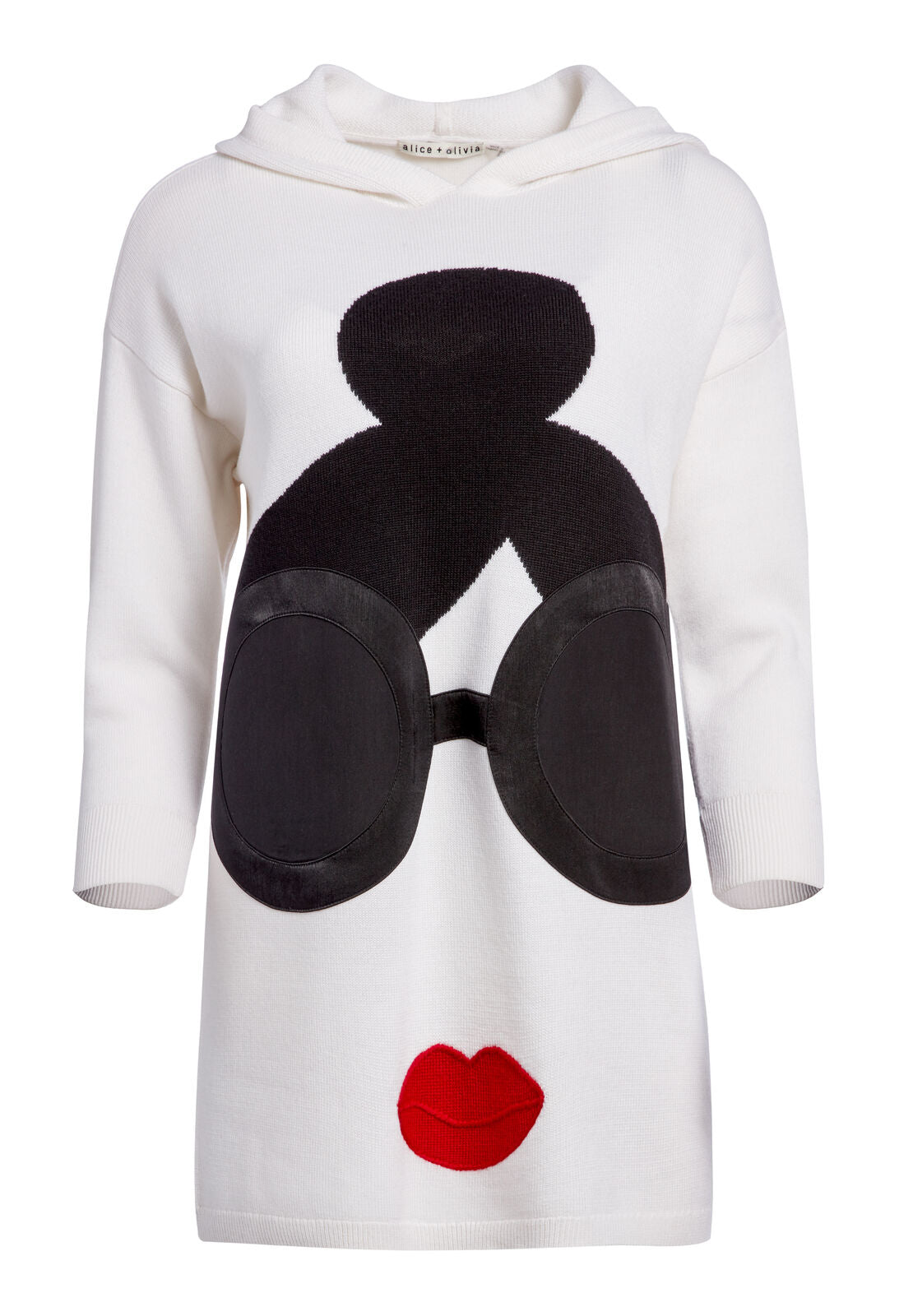 STACEFACE TUNIC WITH HOOD-GREY/MULTI-ALICE + OLIVIA