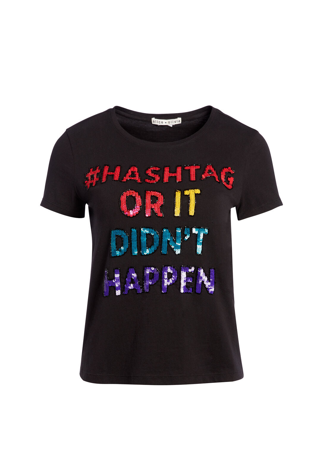 RYLYN SEQUIN CREW NECK TOP-ALICE + OLIVIA