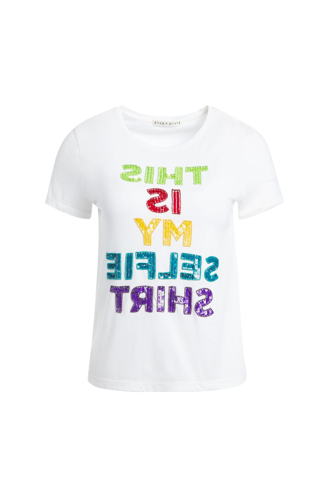 RYLYN SEQUIN CREW NECK TOP-ALICE + OLIVIA