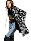 KYLIE ZEBRA PRINT COAT-BLK/WHITE-ALICE + OLIVIA