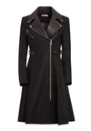 CODY LEATHER DETAIL MIDI COAT-Black-ALICE + OLIVIA