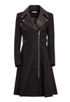CODY LEATHER DETAIL MIDI COAT-Black-ALICE + OLIVIA