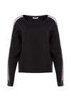 MARMONT PULLOVER WITH CHAINS-BLACK/SILVER-ALICE + OLIVIA