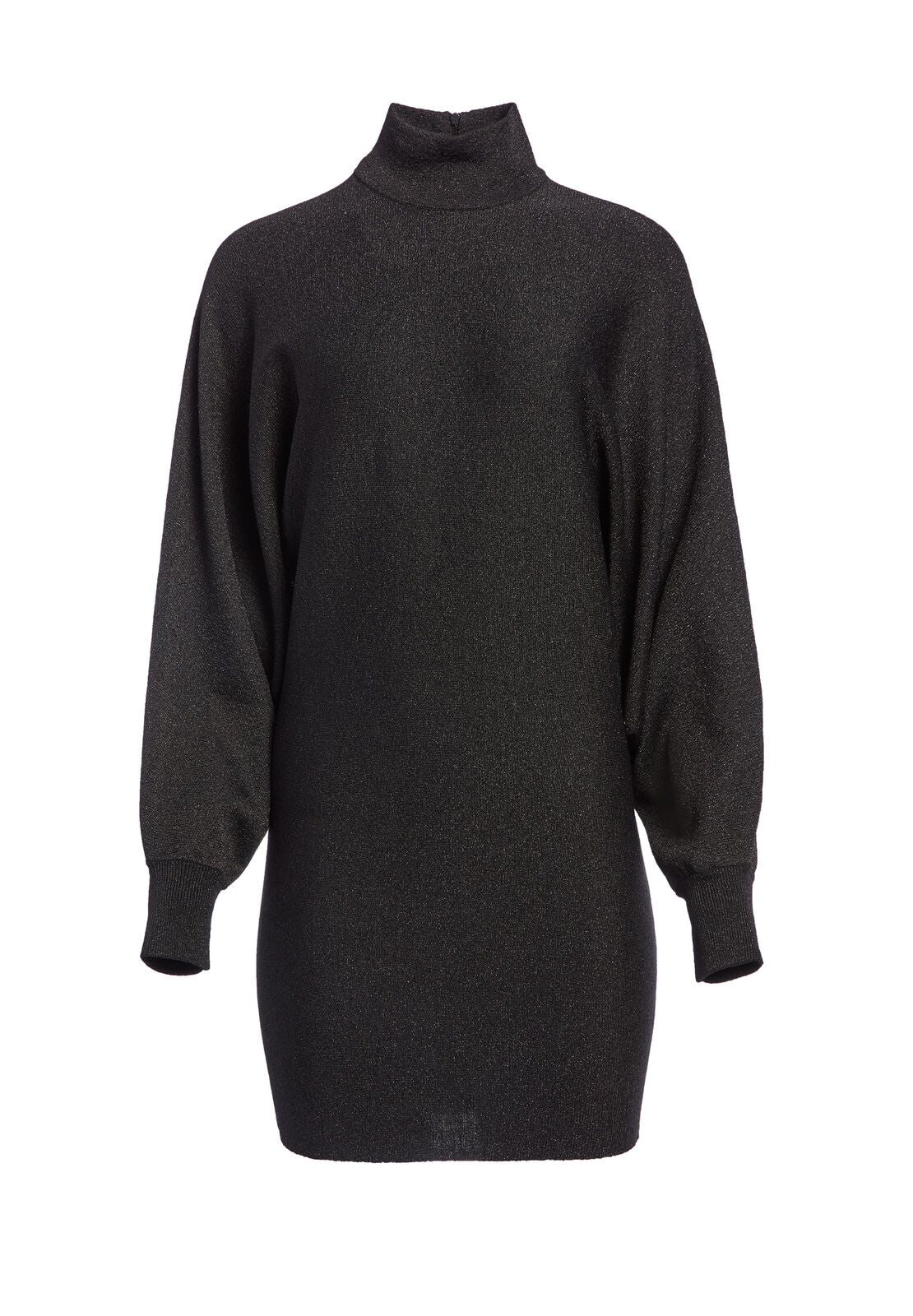 BARI METALLIC SHIMMER SHIRT DRESS-Black-ALICE + OLIVIA